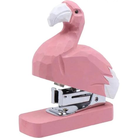 Mini agrafeuse en bois rose, portable, pupitre d'écolier (1/2)