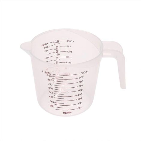Godet Doseur 1000ml avec Échelle, Outil de Cuisine en Plastique, Récipient de Mesure pour Pâtisserie et Préparation Culinaire (1/5)