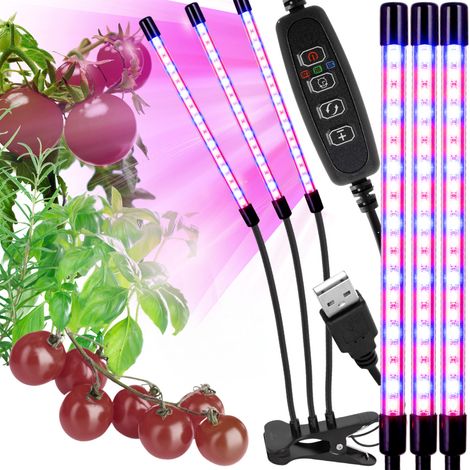 Heckermann Pflanzenwachstumslampe – 27 W – 3 Leuchten