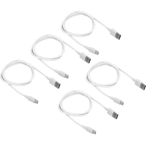 Lot de 5 câbles de charge rapide USB-C 3.1 5A pour Huawei Mate 9, 10, 20 Pro, P9, P10 et P20 Pro