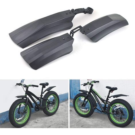 Garde-boue de vélo, ensemble de garde-boue pour vélo, 26 pouces, garde-boue en plastique, avant et arrière, garde-boue résistants pour pneus larges, VTT (1/5)