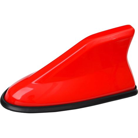 Antenne aileron de requin pour toit de voiture, revêtement piano, accessoires extérieurs pour voiture rouge (1/5)