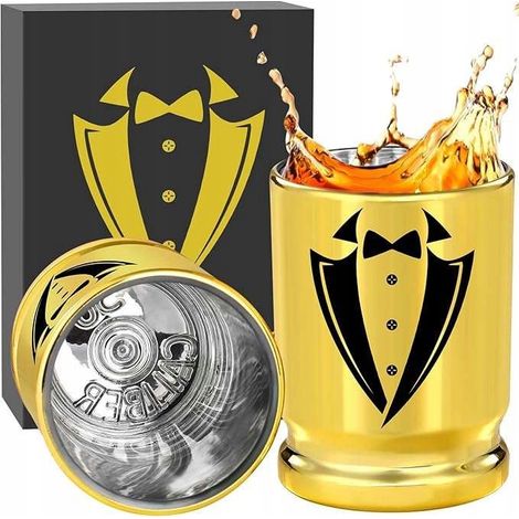 Vasos de vodka de 95 ml, 2 unidades, regalo para padrinos de boda + caja (1/3)