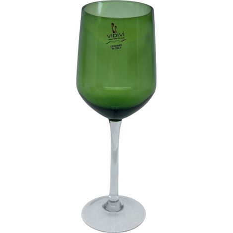 Vetrerie Riunite ABC, set 6 calici acqua 33 cl, in vetro colorato, verde