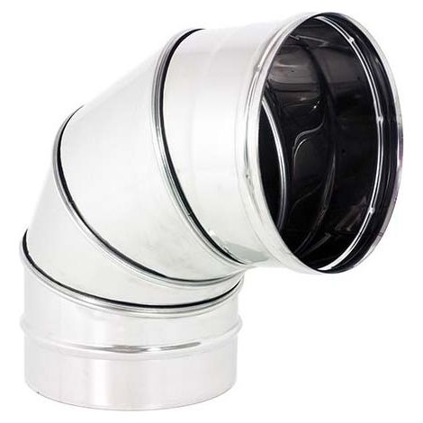 Curva gomito inox 250mm orientabile registrabile 5 decimi curvatura 0-90° (1/4)