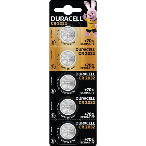 Duracell Knopfzelle CR2032 3 V 5 St. 220 mAh Lithium Elektro 2032 (1/2)