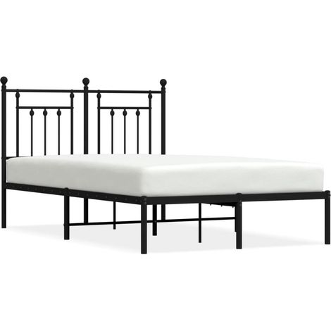 Maison Exclusive - Cadre de lit métal sans matelas avec tête de lit noir 120x190cm