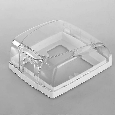 Boîtier de protection étanche en plastique pour interrupteur, prise murale, sonnette, capuchon rabattable pour la maison-Transparent (1/4)