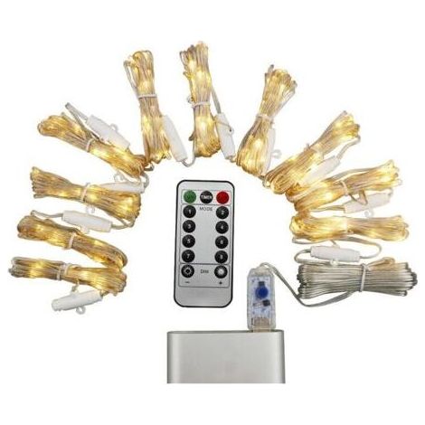 Rideau Lumineux de Noël 3x3 m Multicolore 300 LED, USB avec Télécommande et Crochet, 8 Modes d'Éclairage (1/5)