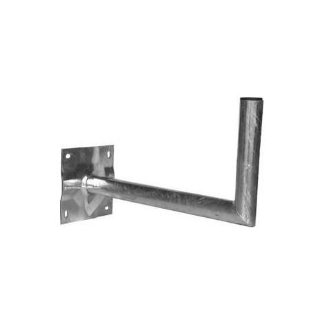 Bras de parabole - TRIAX - Déport 60 cm - Acier galvanisé - Plaque 200x200 mm - Couleur gris