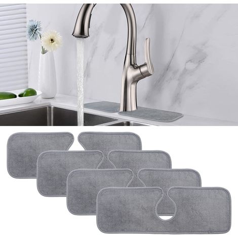 4 Pcs Tampon Absorbant pour Robinet de Cuisine Tapis Anti-éclaboussures Tapis de Séchage de Vaisselle (4515CM) (1/5)