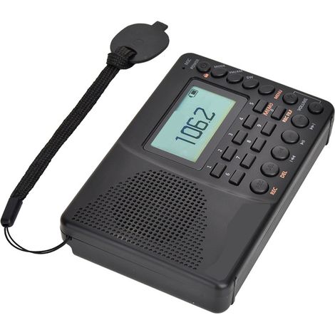 Radio FM/AM/SW portable avec enregistrement sur carte mémoire et compatibilité Bluetooth pour seniors (1/4)