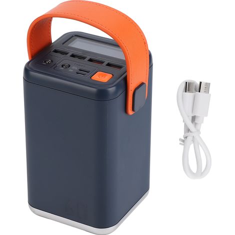 Station électrique portable multifonction bleue, charge rapide bidirectionnelle 18W, batterie externe de voyage pour camping extérieur (1/5)