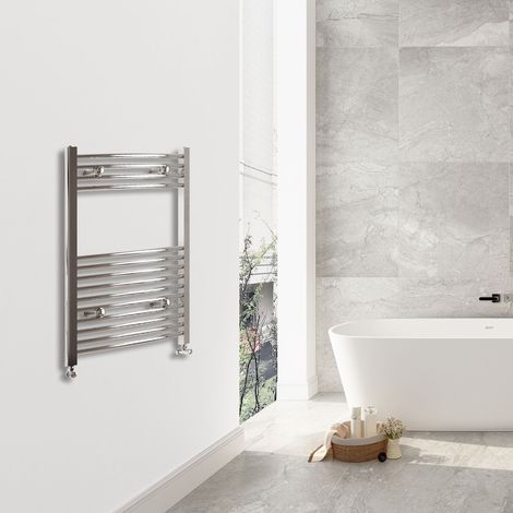 Chrome Camber Bathroom Towel Radiator Modern Design 800x600mm (1/4)