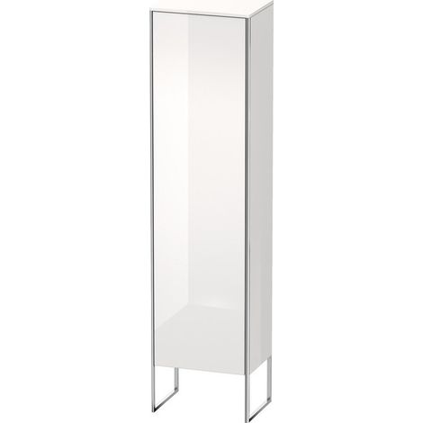 Armadio alto Duravit XSquare verticale 50,0x35,6 cm, 1 anta, appeso a sinistra, 4 ripiani in vetro, Colore (anteriore/corpo): Laccato Bianco Lilla Seta opaco Laccato opaco - XS1314L8787