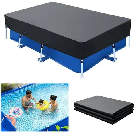 Couverture pour piscine rectangulaire de 300 x 205 x 30 cm, adaptée aux piscines à structure rectangulaire
