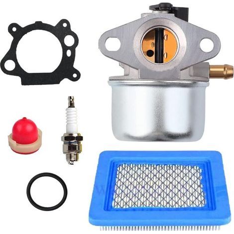 Vergaser-Reparatursatz 799868 für Briggs & Stratton Motoren (4–7 PS), ersetzt OEM 498170, 497586 und 497314, inklusive Primerpumpe 491588 und Luftfilter (1/5)