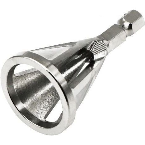Fraise à Ébavurer pour Tubes et Tiges Filetées Ø4-20mm, Queue Hexagonale 6,35mm, Outil de Travail du Métal Précis