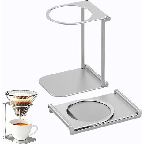 Support Café à Gouttes en Aluminium, Porte-Filtre Pliable pour Café, Support pour Machine à Espresso, Compatible Machine à Expresso Portable, pour La Maison Le Bureau, Camping et Le Argent (1/5)