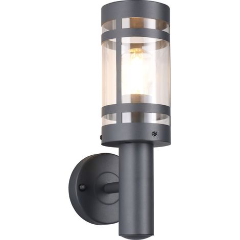 Trio Lighting Applique murale style lanterne PALOMA, ampoule exclue. 1x E27 max. 28W IP44 Anthracite (1/5)