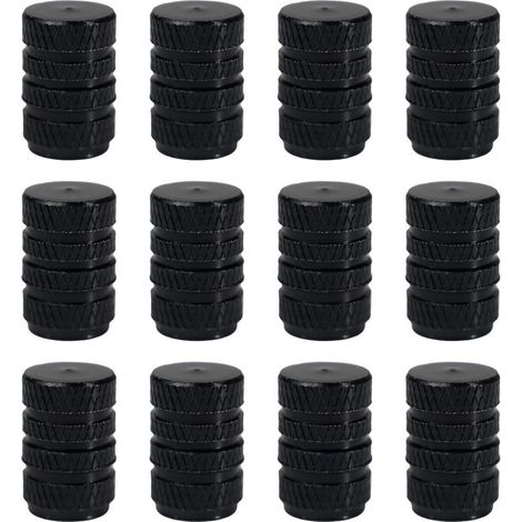 12x Aluminium Ventilkappen Schwarz für Auto, Motorrad, LKW (1/5)