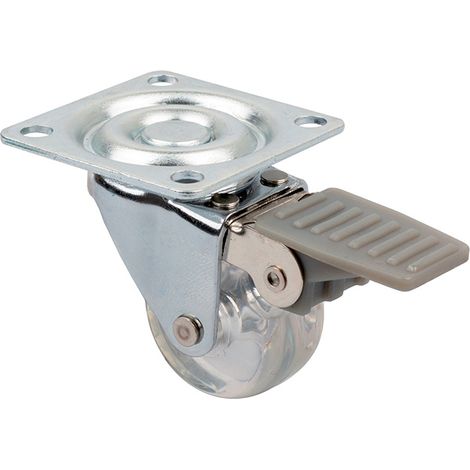 Rueda para mueble transparente TOP-E O de 35 mm con freno SANS MARQUE