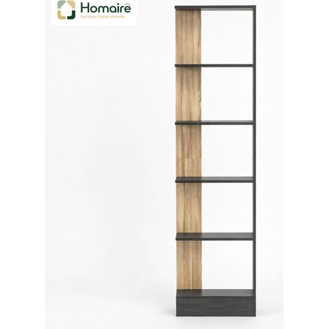 Schwarzes Bücherregal 45 x 21 x 170 cm HOMAIRE (1/5)