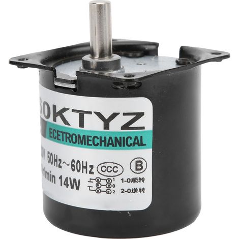 14-W-Wechselstrom-Synchronmotor, 2-Wege, hohes Torsionsmoment, Permanentmagnet, zentrale Wellenlagerung, XD60KTYZ, 80 U/min, 220 V (1/5)