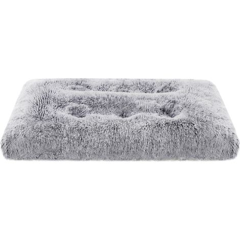 Panier pour Chien, Canapé, Lit pour Animaux, 80 x 50 cm, Rembourrage Moelleux, Lavable en Machine, Coussin pour Chien, Gris Ombré