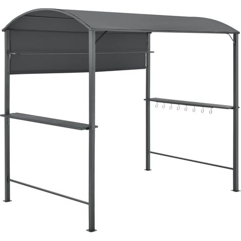 Carpa para barbacoa 215 x 220 x 140 cm antracita gris oscuro 030008739