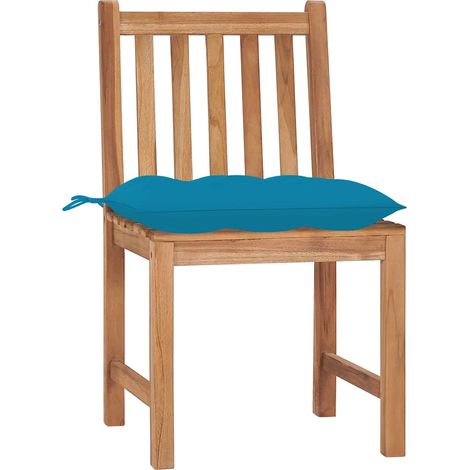 Maison Exclusive - Gartenstühle 2 Stk. mit Kissen Massivholz Teak (1/5)