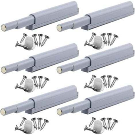 Serrures de porte magnétiques à déclenchement tactile pour armoires, vitrines, portes ouvertes/fermées d'une seule touche (6 pièces) (1/4)