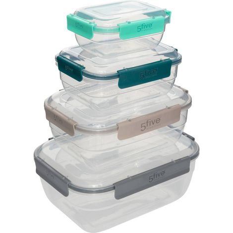 Set 4 scatole rettangolari in plastica Klic