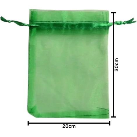 (Vert - L, 100 pièces) Sacs de protection pour fruits, filets anti-oiseaux pour jardin, sacs en filet pour fraises et raisins, protection pour plantes et légumes, outil de jardinage (1/4)