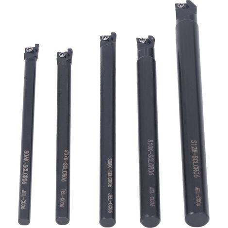 Lot de 5 porte-outils de tournage CNC en acier rapide avec clé pour outil de tour (1/5)