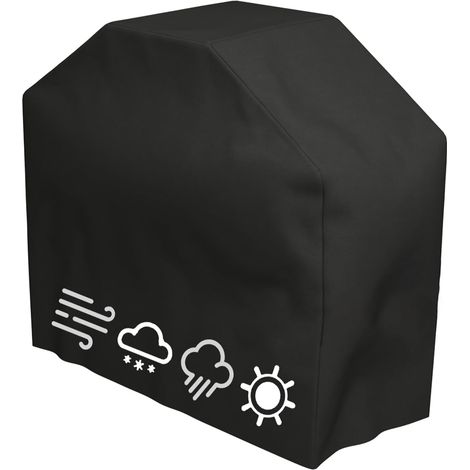 Funda para barbacoa de exterior, lona protectora para barbacoa de exterior, tela Oxford 210D, apta para viento, sol y agua, se adapta a la mayoría de las parrillas (120 x 66 x 120 cm). (1/4)