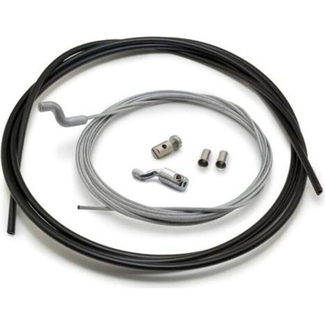 Câble de Gaz Souple Ø1.5mm avec Embout Z Gaine et Serre-câble en Z Accélérateur Carburateur Poignée Kit de Réparation pour Tondeuse Débroussailleuse Motoculteur Jardin