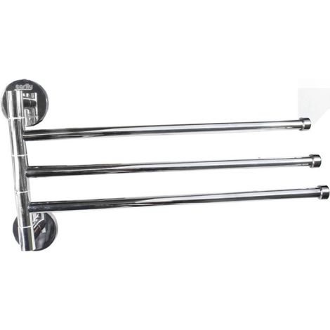 Trade Shop - Toallero De Pared Con 3 Brazos Móviles Atornillables -