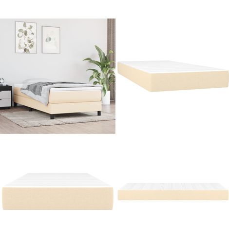 Matelas de lit à ressorts ensachés crème 120x190x20 cm Tissu - Matelas À Ressorts Ensachés - Matelas Confortable - Matelas Support Moyen - Literie - Sommeil Réparateur - Home & Living