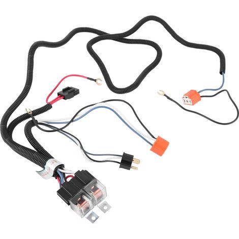 Kit faisceau de câblage relais phare 2 pièces connecteurs lampe amplificateur éclairage booster 12V 40A 55W (1/5)