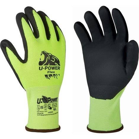 Paire de gants de travail, protection haute visibilitÉ enduit nitrile - dtail : 9 (1/5)