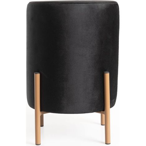 Taburetes Pequeños - Puff Mensy Terciopelo - Negro