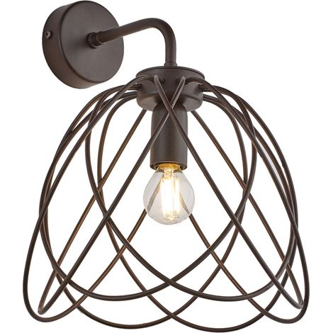Applique ferro laccato nero effetto ruggine 31x25x26 (1/2)
