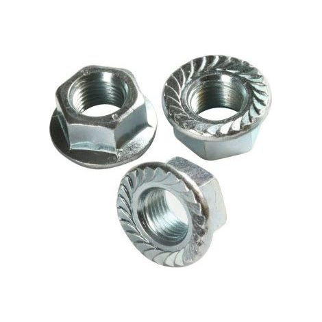 M6 - A4 (T316) Stainless Steel Serrated Flange Nut - DIN 6923
