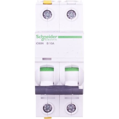 Interruptor automático 2P B 10A 6kA CA iC60N-B10-2 Acti9 A9F03210
