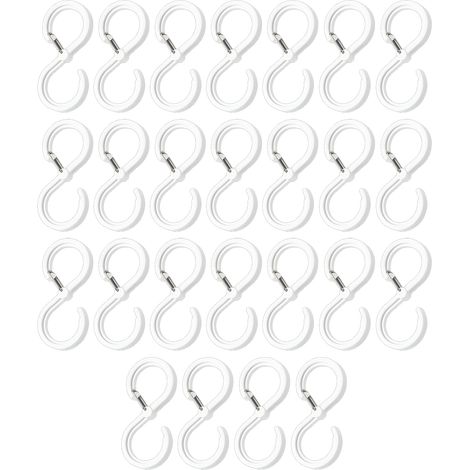 Crochet S - Antirouille - Avec Fermoir de Sécurité - Pour Cuisine Salle de Bain Plantes Ustensiles - Lot de 10 (1/5)