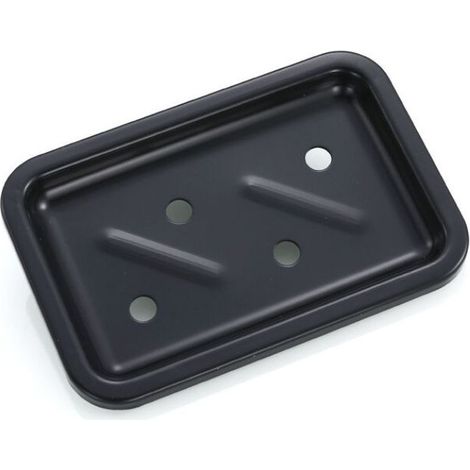 Küchenaufbewahrungszubehör: Quadratische Seifenschale aus Aluminium, schwarz, kleines Netzseifenfach, kontinentaler Antik-Einschicht-Schmetterlingsseifenfach (2 Stück, Schwarz)