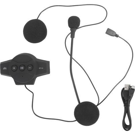 Bluetooth 4.1 Wireless Waterproof IP54 Motorcycle Helmet, Hands-Free Kit, ABS, for Intercom (1/5)