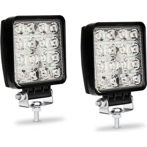 2x Phare de Travail LED 48W LED Phare Travail Projecteur Feux , XU,Antibrouillard pour Voiture Camion UTV SUV Offroad Tracteur Bateau - KZQ