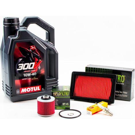 Kit Révision Filtres Bougies pour YAMAHA MT-03 660 de 2006 à 2014 - MOTUL 300V ROAD RACING 10W40 3L